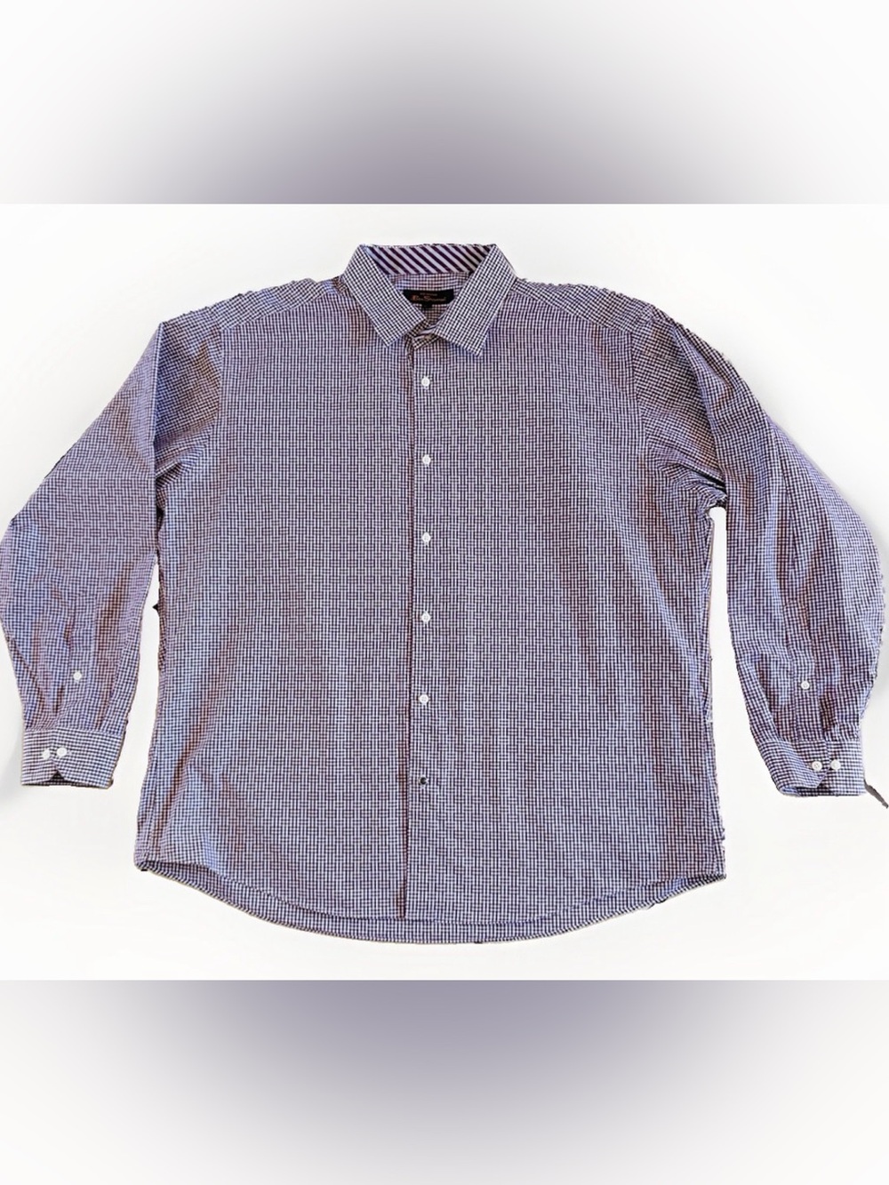 Ben Sherman Men’s Burgundy Gingham Button Down Shirt XL